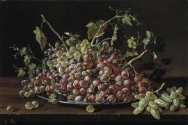 Картина Натюрморт з білим і червоним виноградом, Луїс Егідио Мелендес
